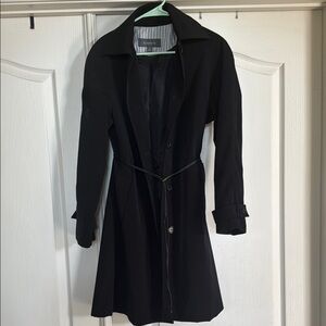 Liz Claiborne size small Black Trench Coat